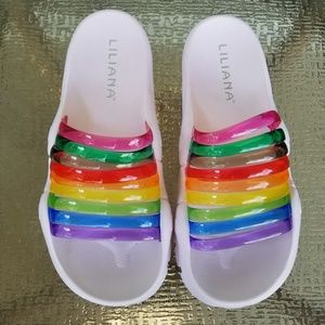 Liliana Shoes - NEW Liliana Jelly Rainbow Slide Liliana Shoes - NEW Liliana Jelly Rainbow Slide